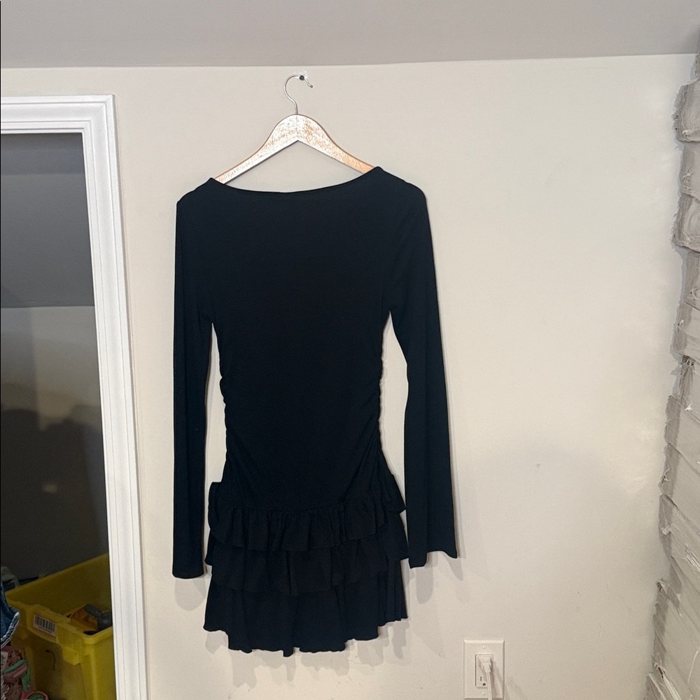 Free People Freeest Good Feels Ruffle Long-Sleeve Mini Dress $70 Still online - Picture 10 of 10
